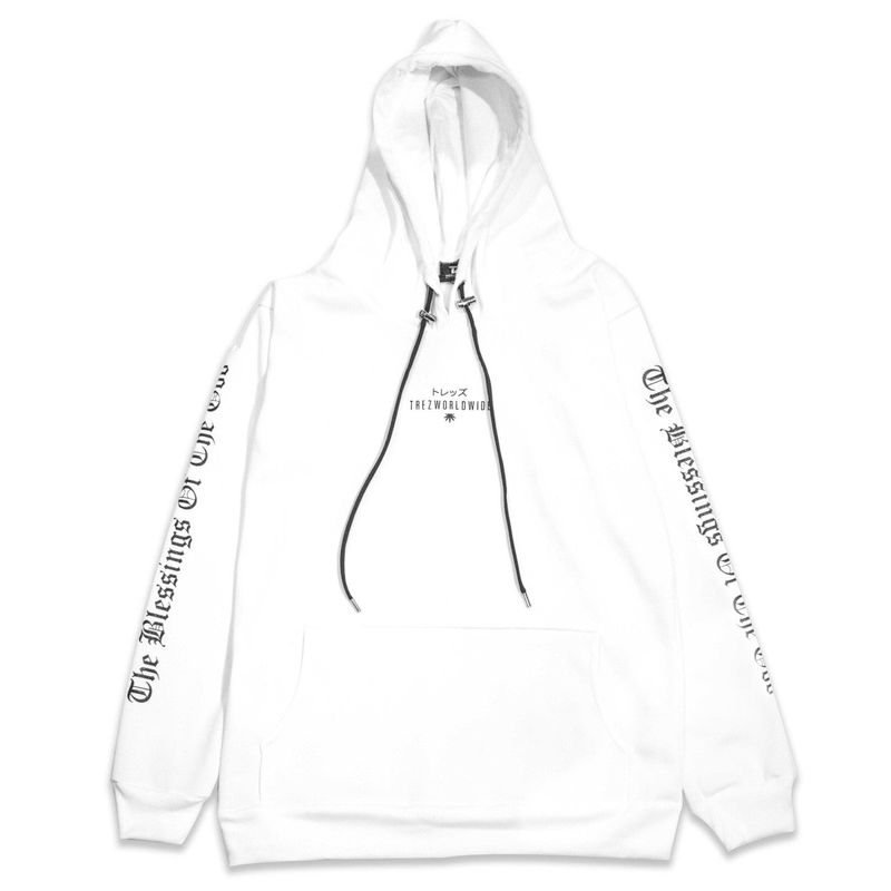 TZ worldwide GOD IS DOPE HOODIE WHITE