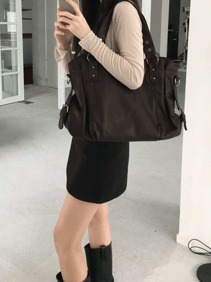 Cust Leather Shoulder Bag (3 colors)