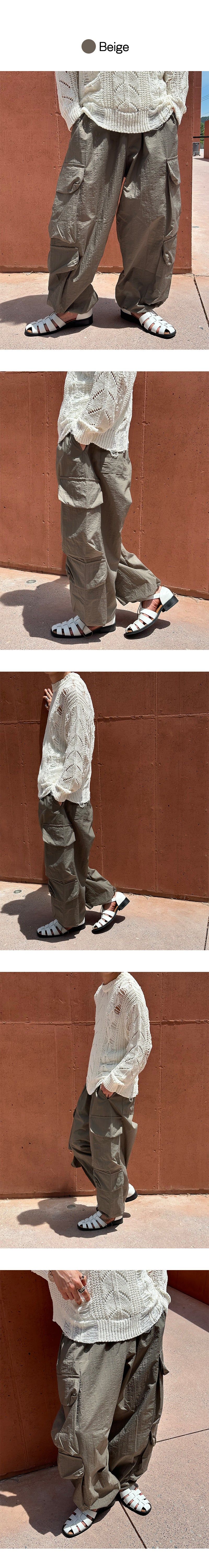 [S/S] Multi cargo nylon pants (3color)