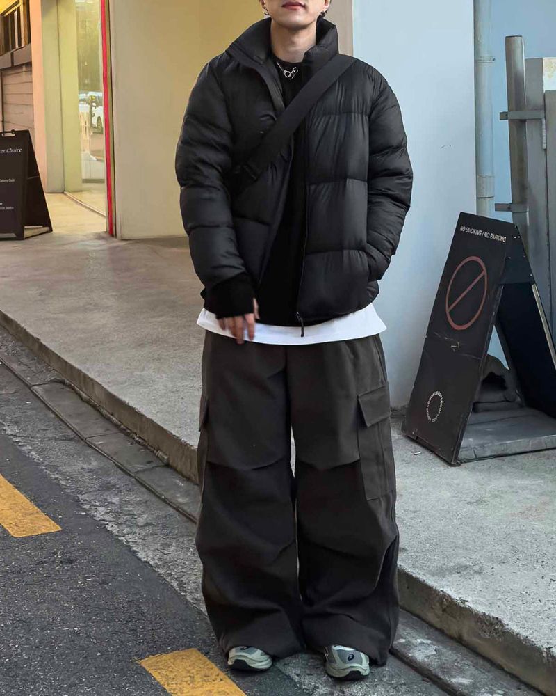 Work Cargo Pants 2C Peach Brushed Wide