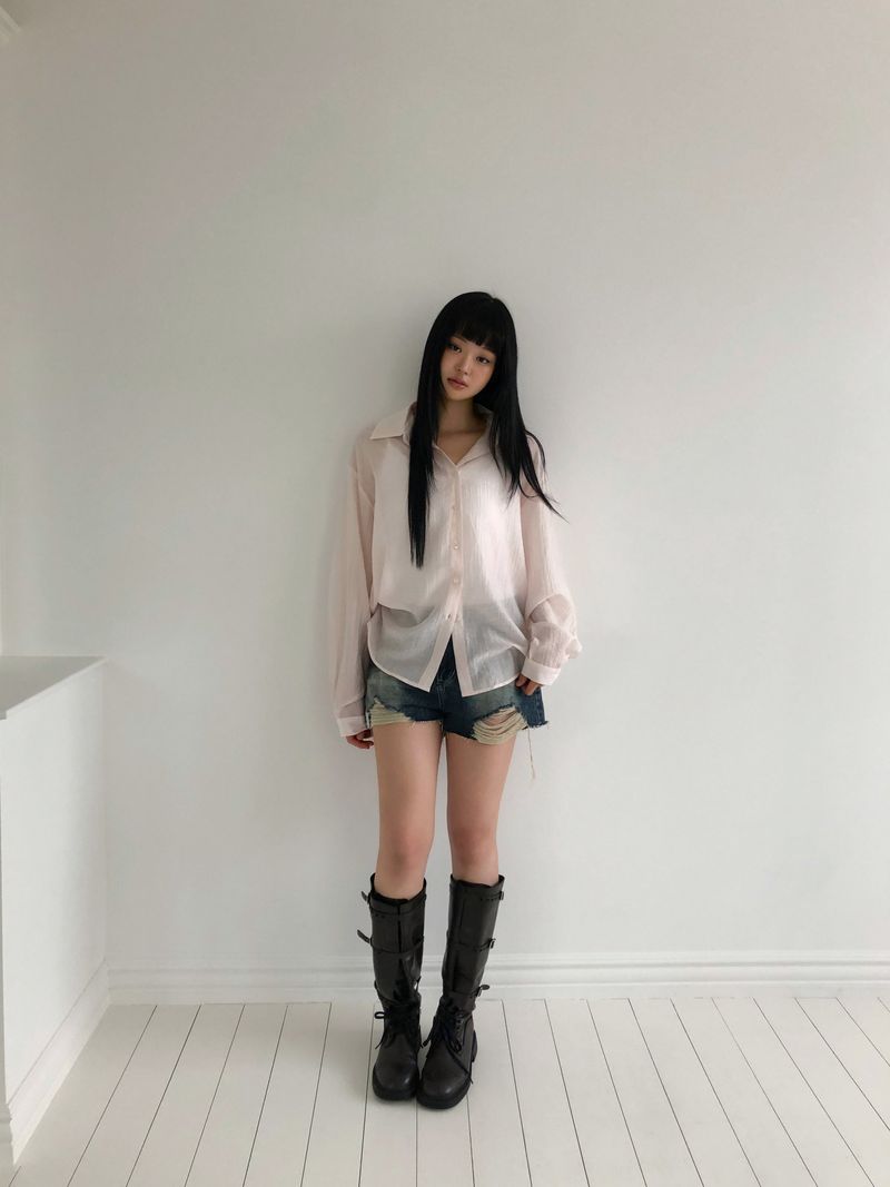 Ssoltin Distressed Denim Shorts