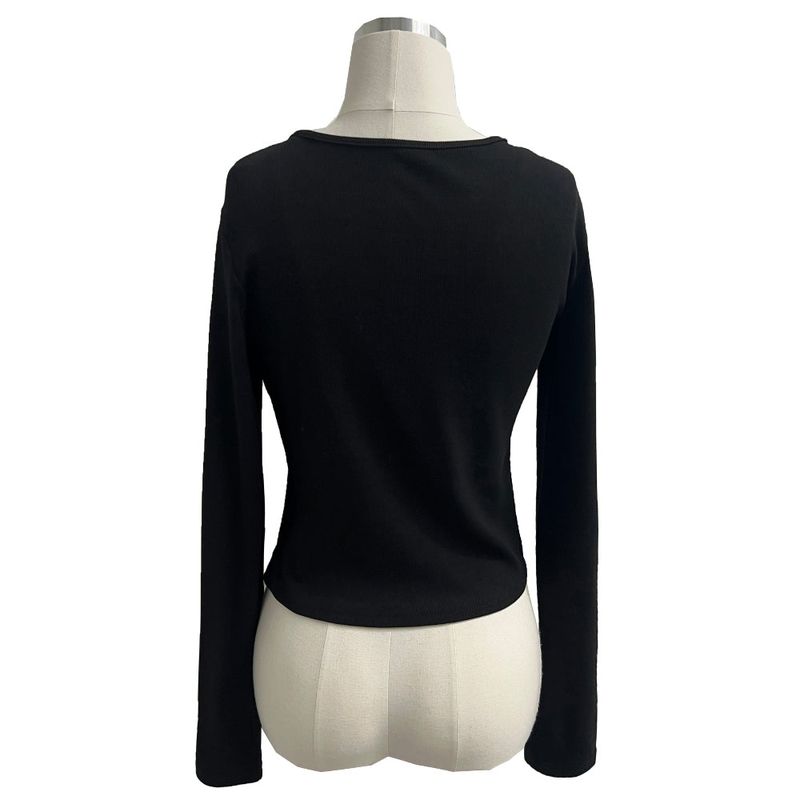 Basic Front Strap Long Sleeve Golf T-Shirt (4 Colors)