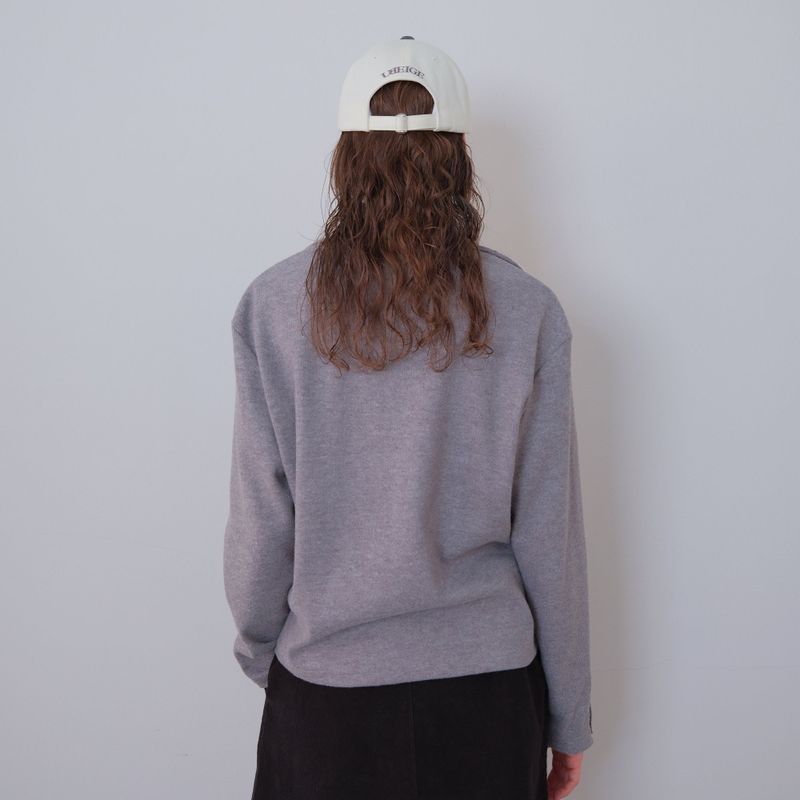 Melange Snap Knit Polar Tee