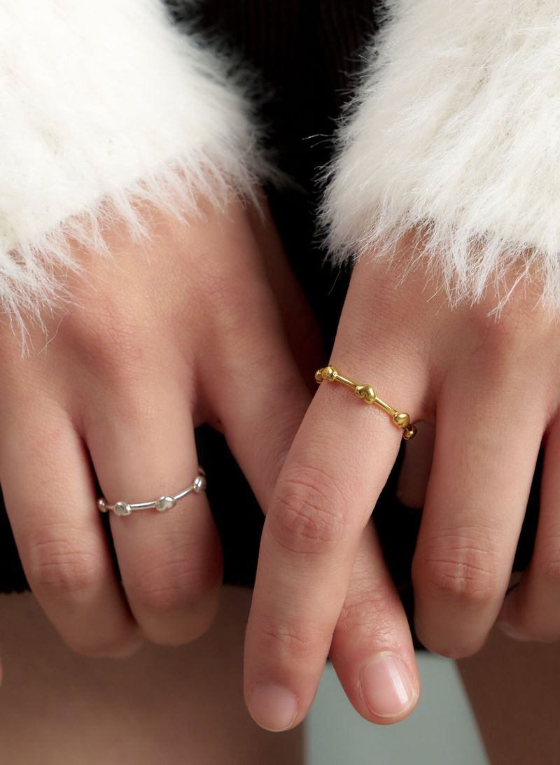 tiny heart ring (2color)