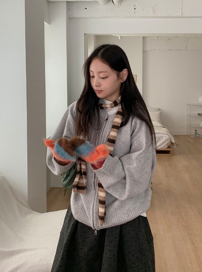 Himmeld Stripe Knit Muffler
