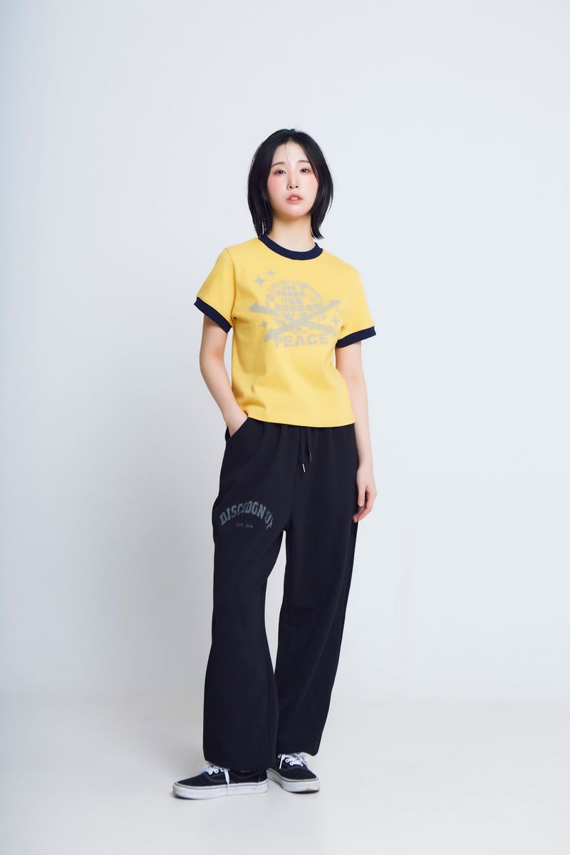 universe print ½T-shirts_yellow/navy