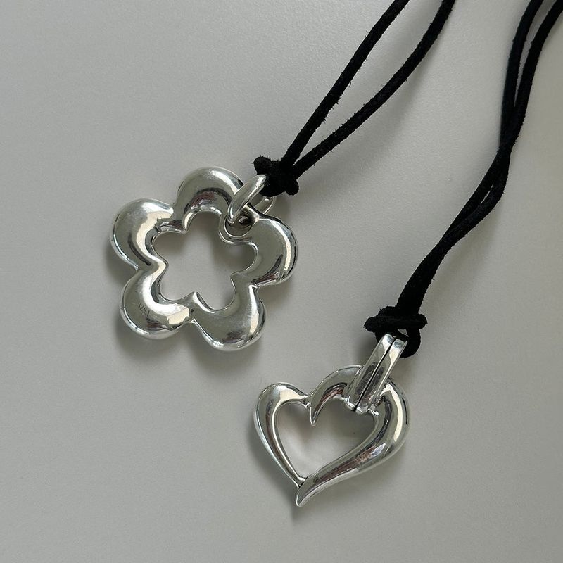 [925silver] Bold pendent suede necklace (2type)