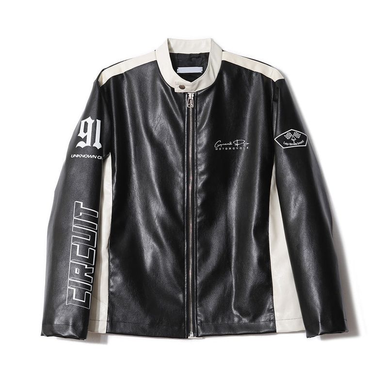 90S Biker Leather Jacket (2color)