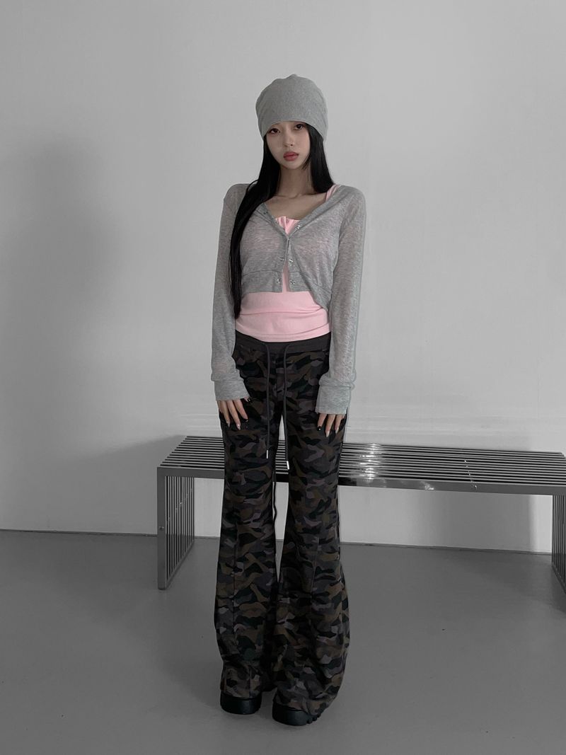 serch shirring camo bootscut pt
