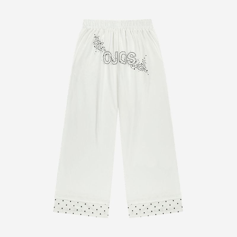Hotfix Logo Wide Sweatpants / Off White