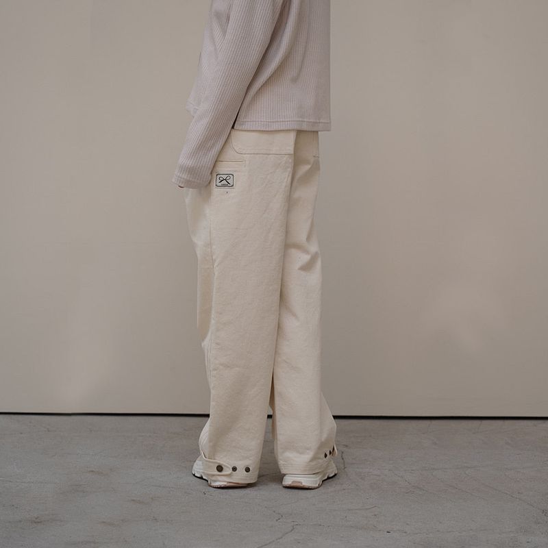 Cream Wide Wing Pants