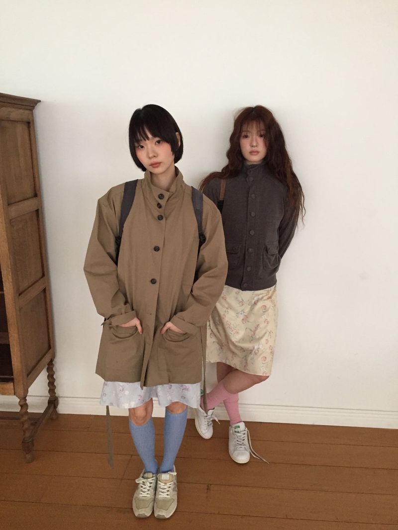 Windsor trench half coat (2color)