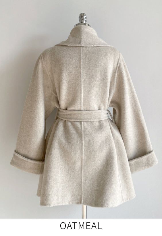 Scott Shawl Collar Wool Handmade Half Coat