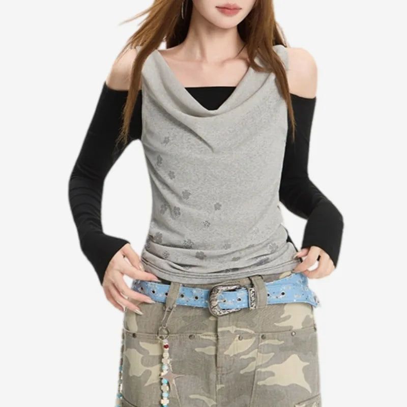 Sweet Polka Dot Layered Asymmetric Top