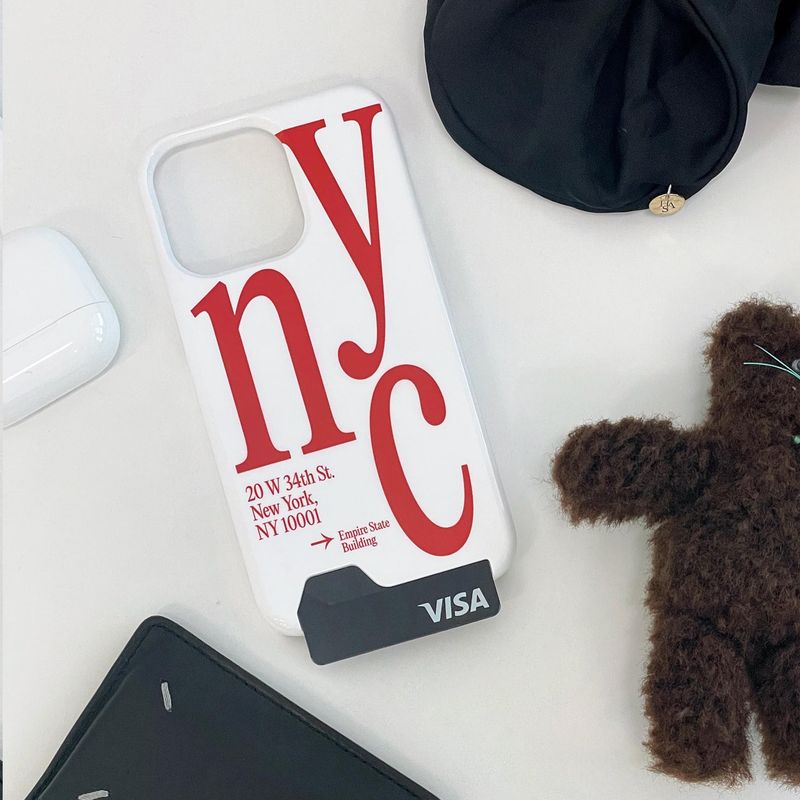 NYC phone case red (card)
