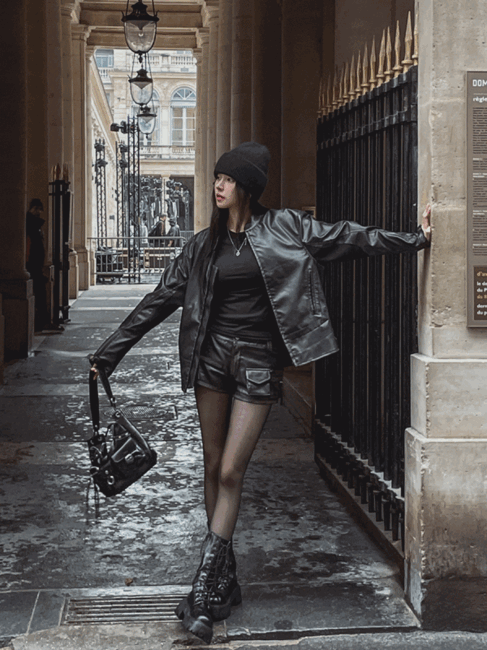 Villa Hand Washing Leather Biker Jacket