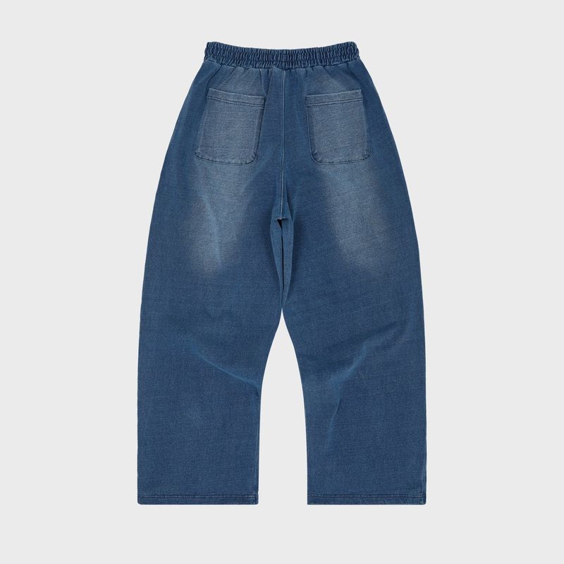 YK Applique Denim Sweat pants