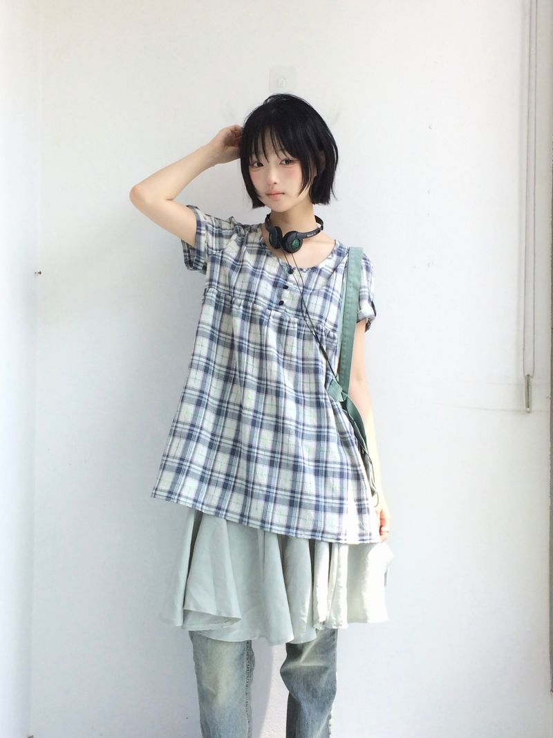 Vintage blue bootcut pants