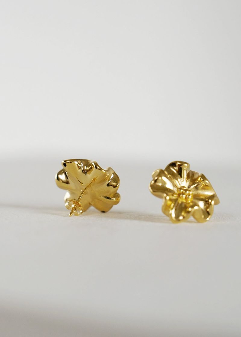 boom flower earring - gold