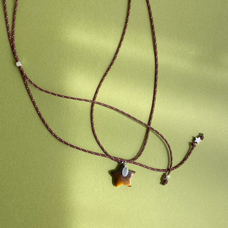 mocha jam star necklace