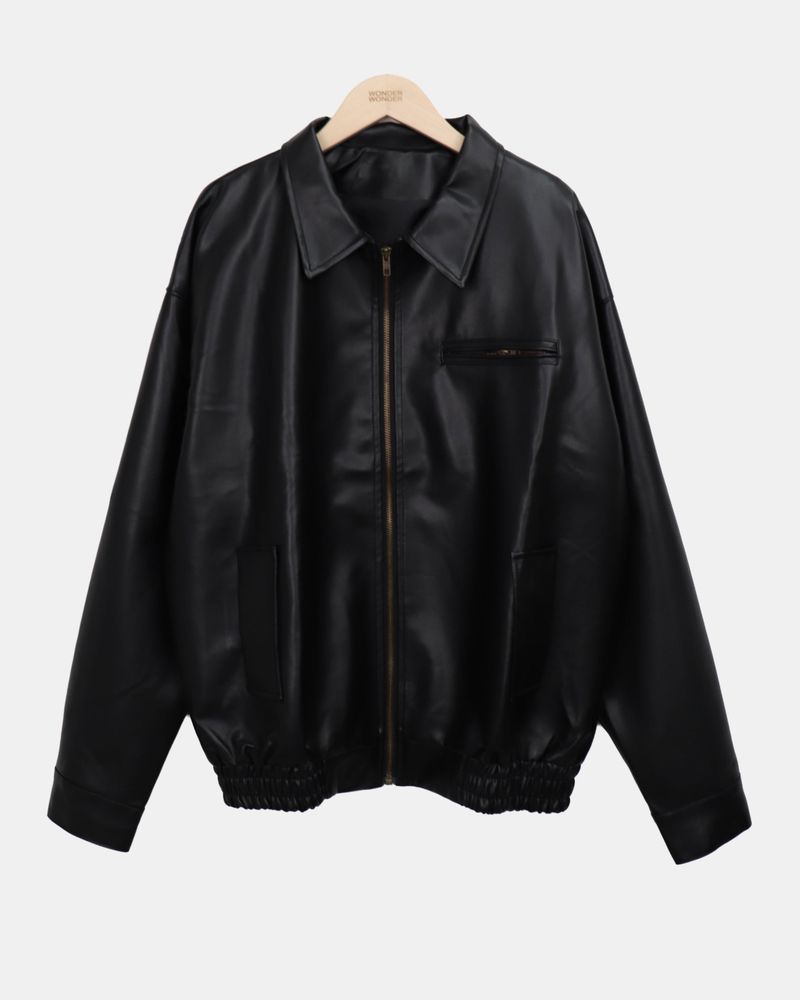 Kbon Oversized Leather Jumper