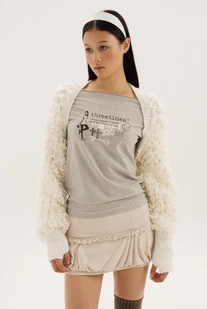 threetimes（スリータイムズ）の「Shaggy fur bolero（Tops）」