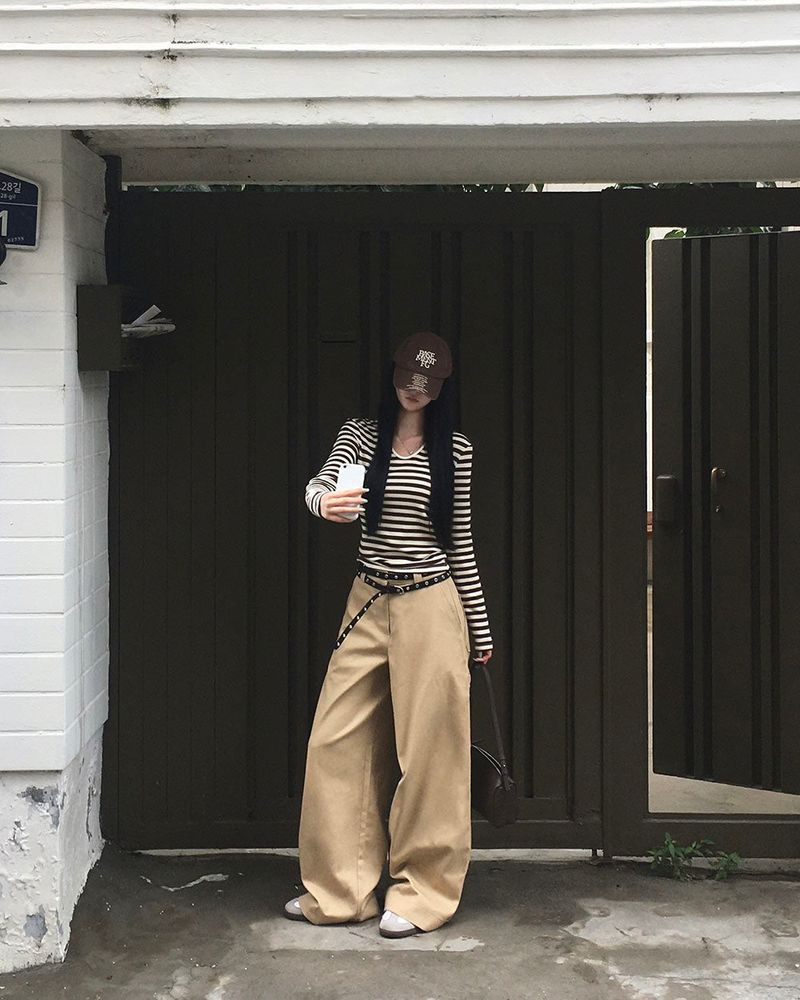 ミドルカーペンターディテールロングパンツ