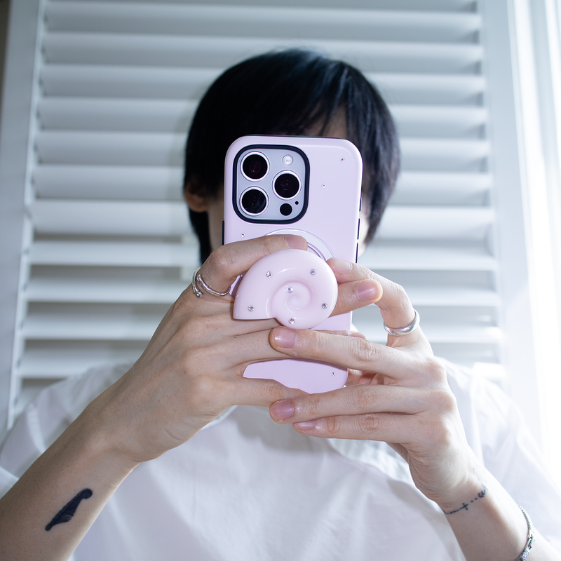 GETÁSENS（ゲタサンス）の「アンモナイトトックマグセーフ ソフトピンク（スマホグッズ/小物）」