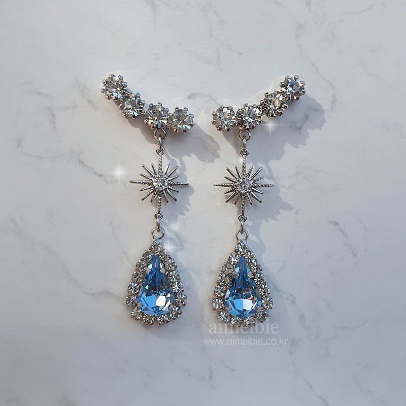 [IVE Liz Earring] Stellar Elf Earring - Light Sapphire