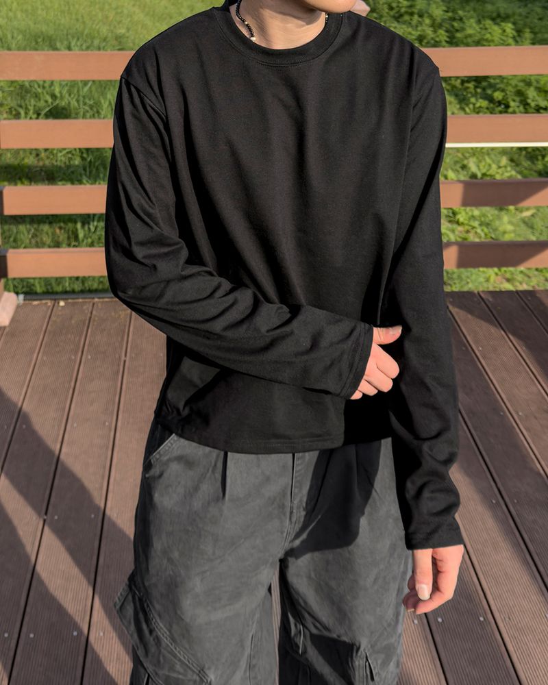 Pre Supima Cropped Long Sleeve