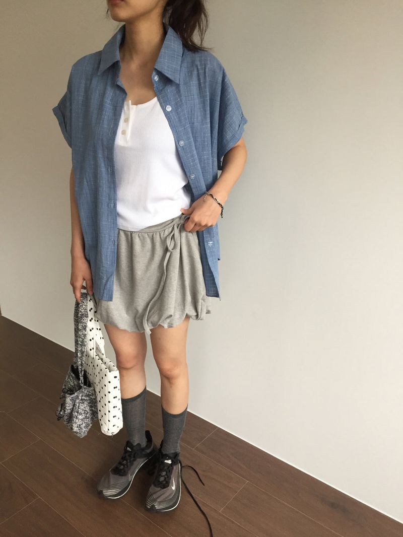 Coco shirring pumpkin skirt  (2color)
