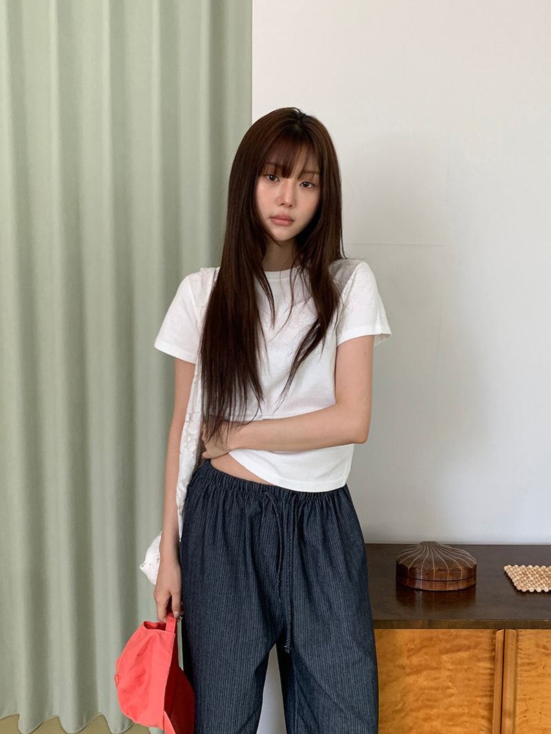TRENDY APPAREL（トレンディー アパレル）の「[MADE] 2LVE ラウンド クロップ Tシャツ（トップス）」