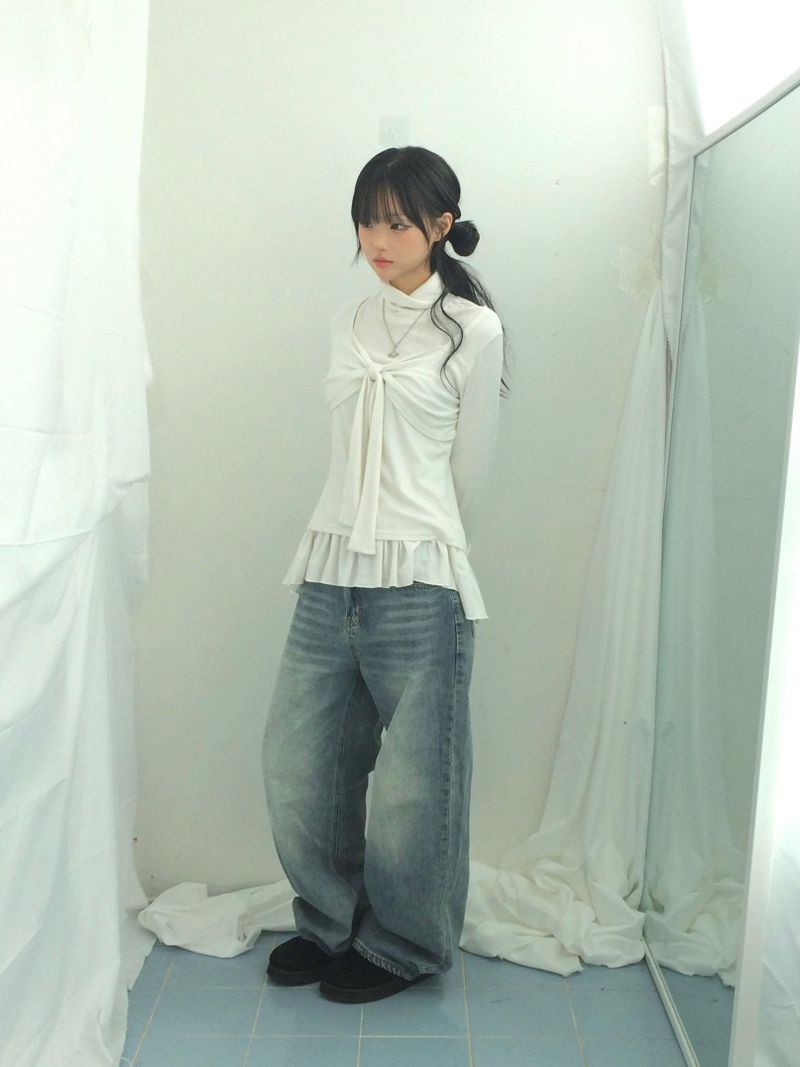 drape ribbon top