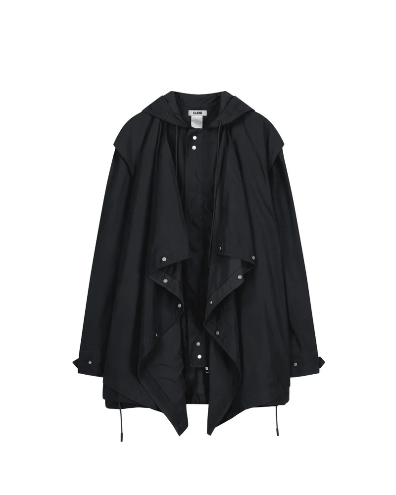 Draped Field Parka / Black