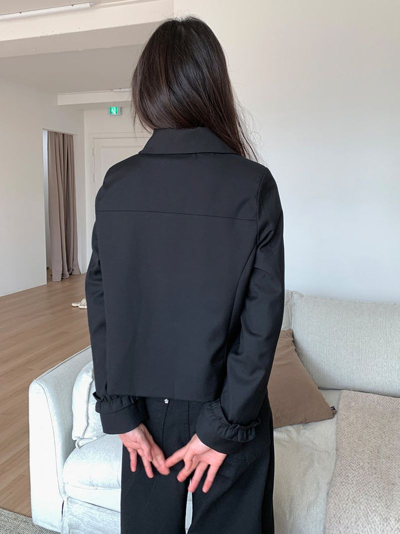 ROUND COLLAR FRILL JACKET (2C)