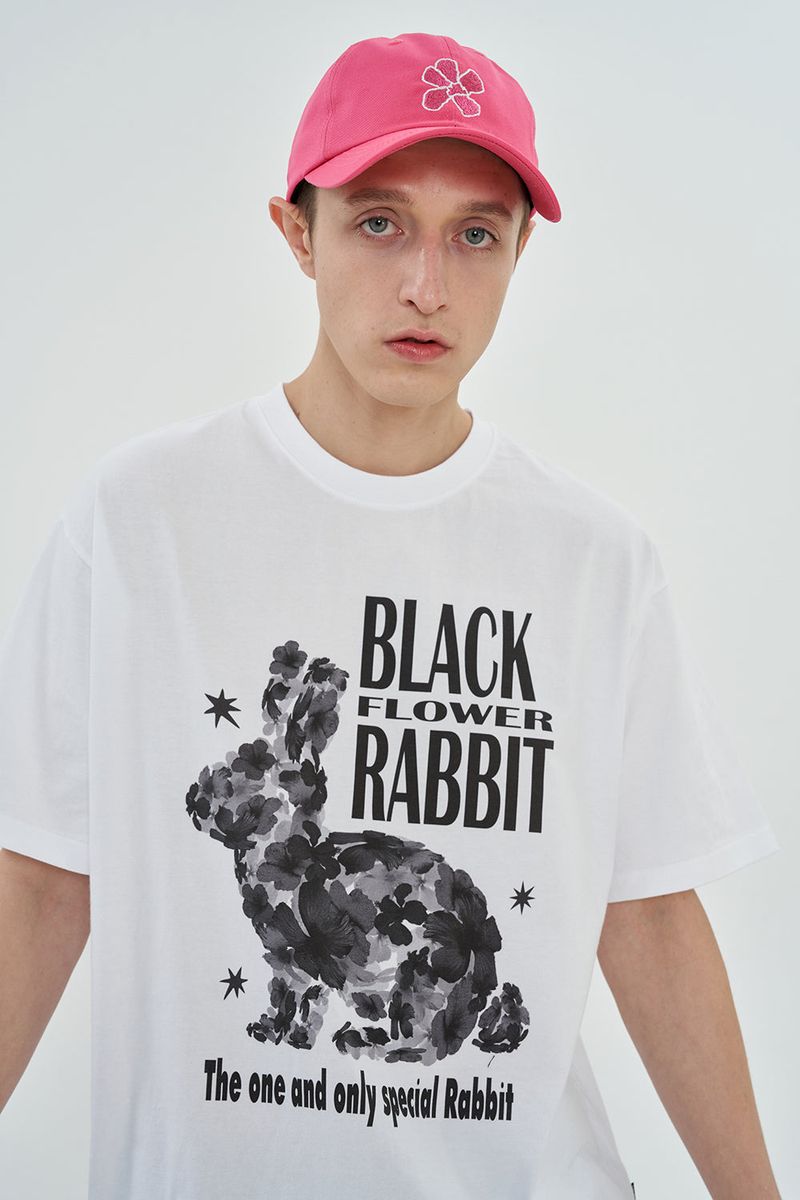 BLACK RABBIT T SHIRT