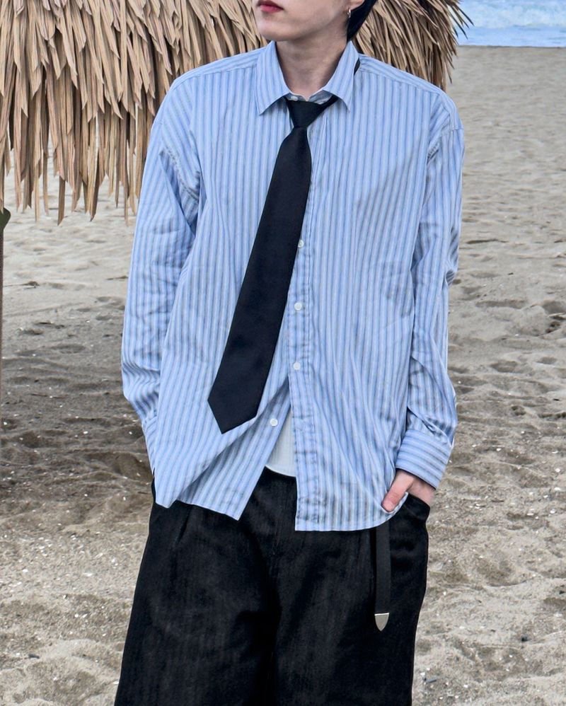 Pastel Oversized Stripe Shirt