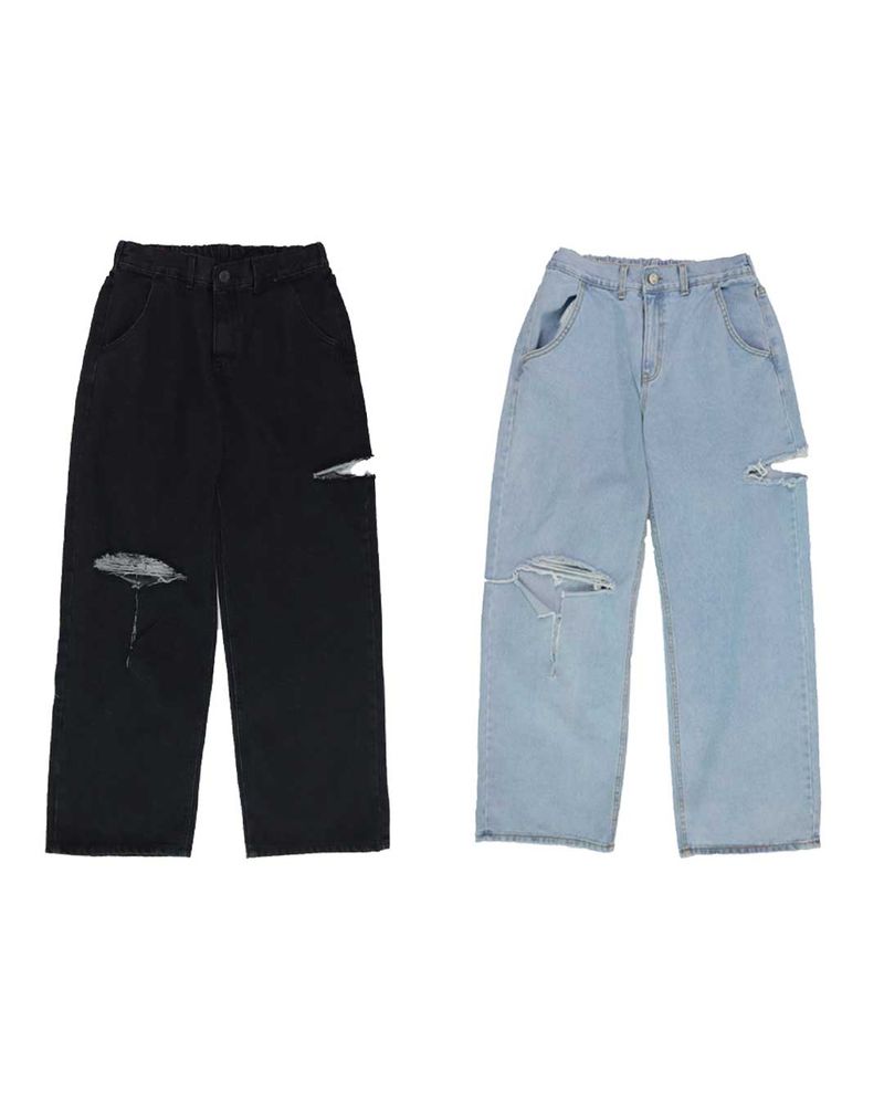 Mupa Knife Cutting Denim Pants (2color)