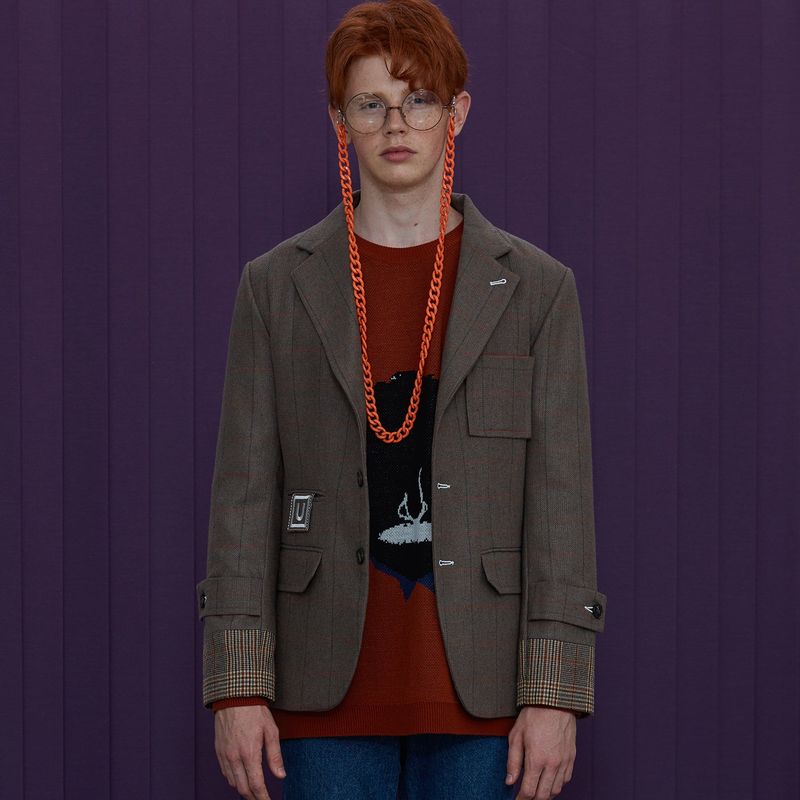 UNALLOYED（アナロイド）の「WOOL CHECK JACKET（Jackets/Outerwear）」