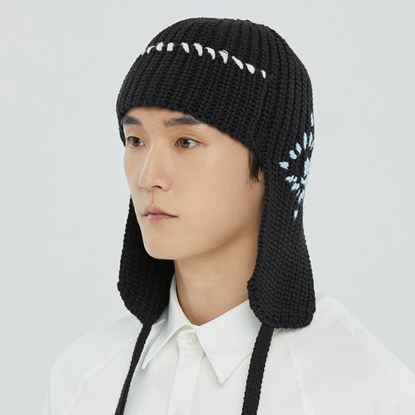 HAND STITCH KNIT TROOPER HAT
