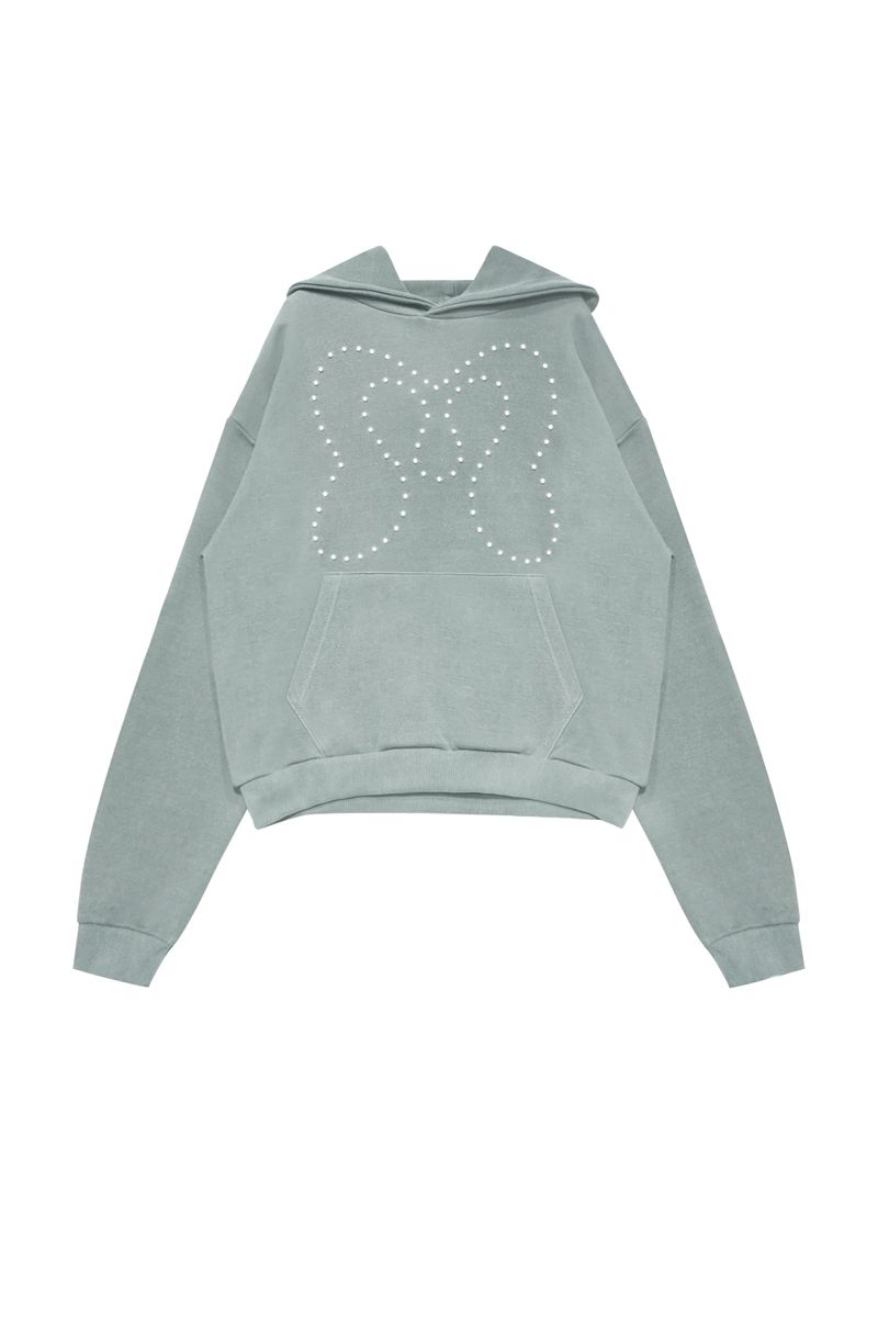 SYMBOL STUD PIGMENT HOODIE MINT