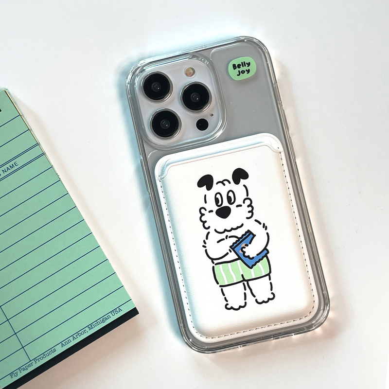 dunn dunny dunn（ダン ダニー ダン）の「メロンパンツ マグセーフ カードウォレット(white) （スマホグッズ/小物）」