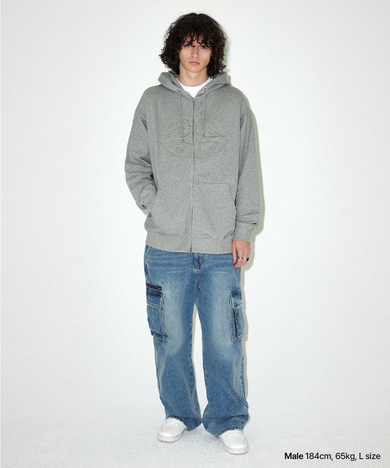ECLIPSE RAW CUT ZIP UP HOODIE