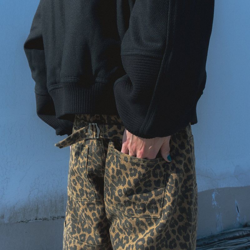 Wool blouson jacket / Black