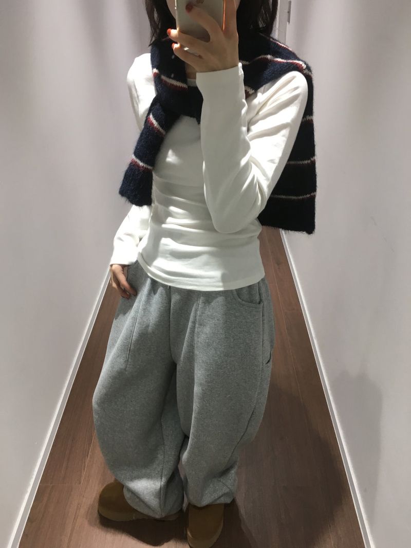 Peach Pintuck Jogger Pants (7color)