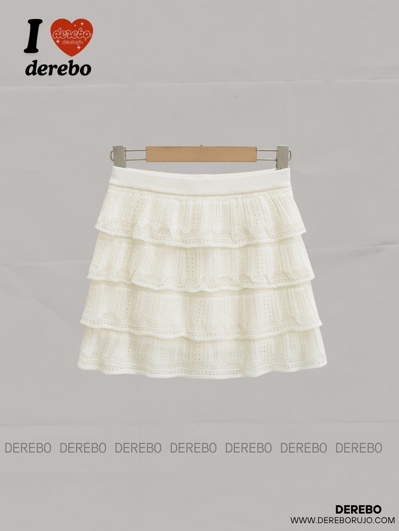 dereborujo（ドレボルゾー）の「case lace frill knit skirt（Skirts）」