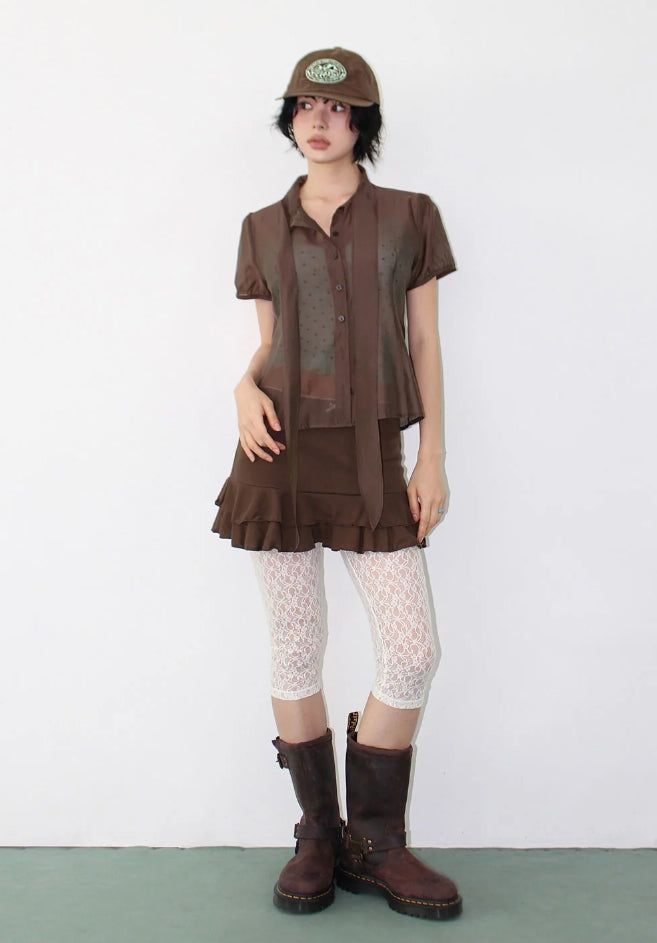 TIE SHEER SHIRT