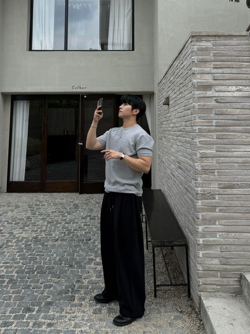 Straight wide sweatpants