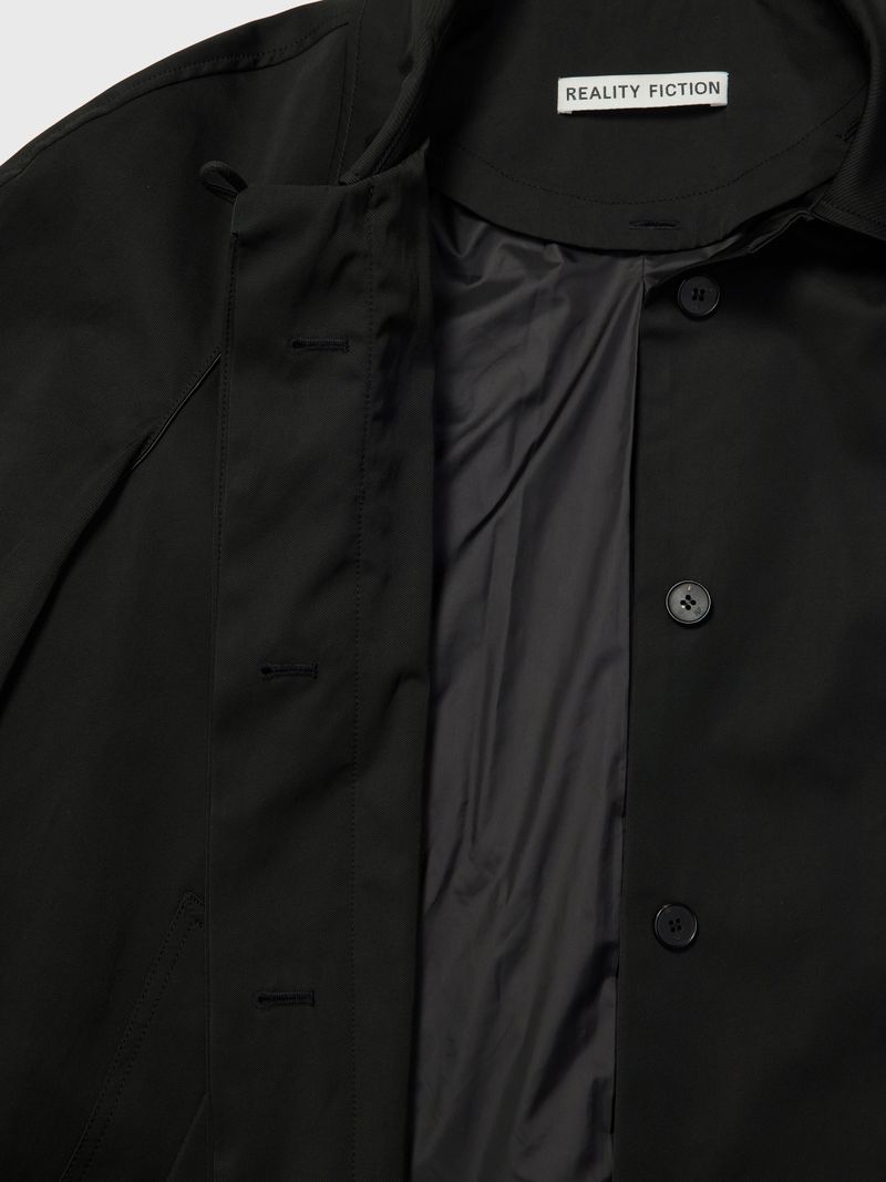 Curvy Line Mac Coat Black