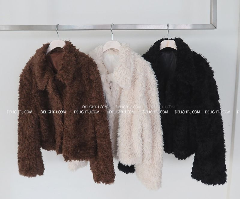 Shoko soft collar fur jacket